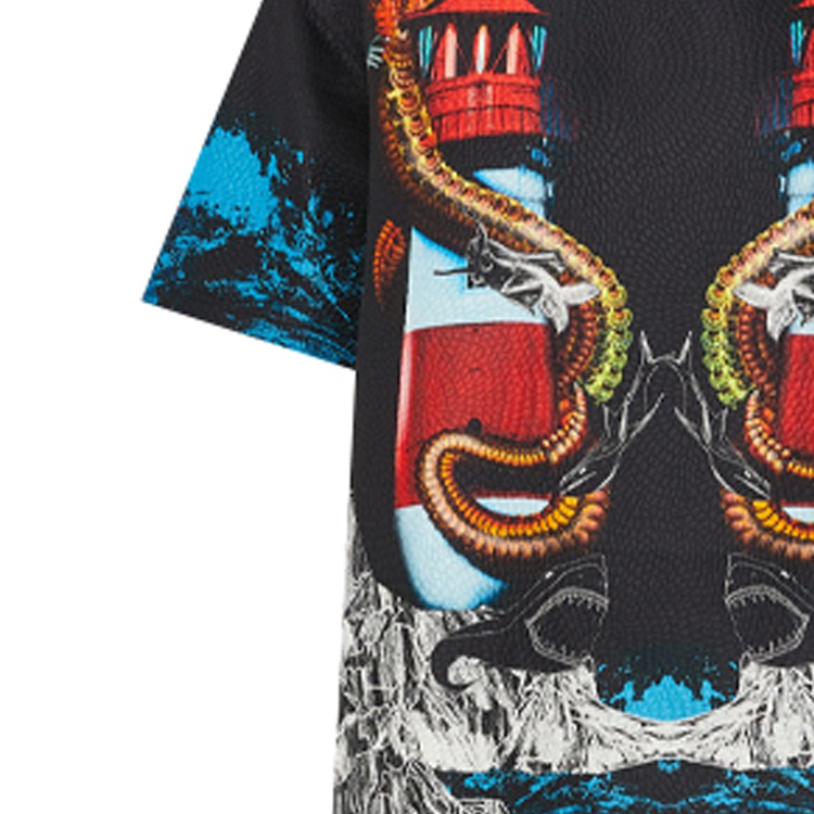 (Women) Burberry Mermaid Print Silk-Blend T-Shirt 45679711 圖 9