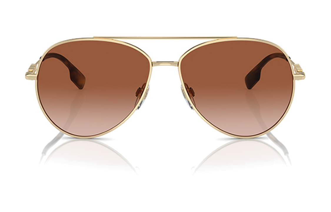 (Women) Burberry Metal Frame Aviator Sunglasses Gold for Women with Logo Detailing. 0BE3147-110913 圖 3