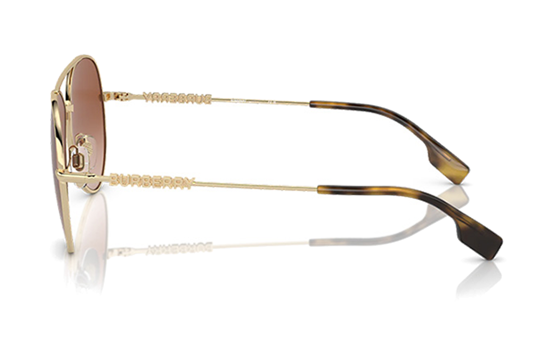 (Women) Burberry Metal Frame Aviator Sunglasses Gold for Women with Logo Detailing. 0BE3147-110913 圖 4