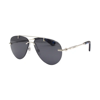 (Women) Burberry Metal Logo Aviator Sunglasses for Women - Silver. B3151-1005-87