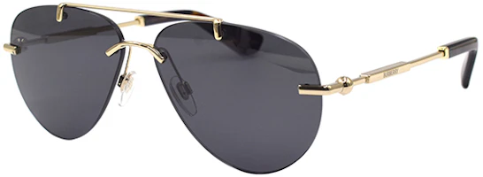 (Women) Burberry Metal Logo Aviator Sunglasses Women - Gold B3151-1109-87 (Women) Burberry Metal Logo Aviator Sunglasses Women - Gold B3151-1109-87