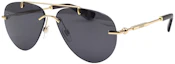 Buy (Women) Burberry Metal Logo Aviator Sunglasses Women - Gold B3151-1109-87