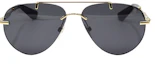Lookbook (Women) Burberry Metal Logo Aviator Sunglasses Women - Gold B3151-1109-87