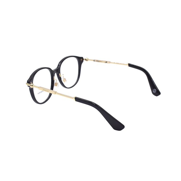 Shop (Women) Burberry Metal Logo Round Optical Glasses  Black B2412-D-3001