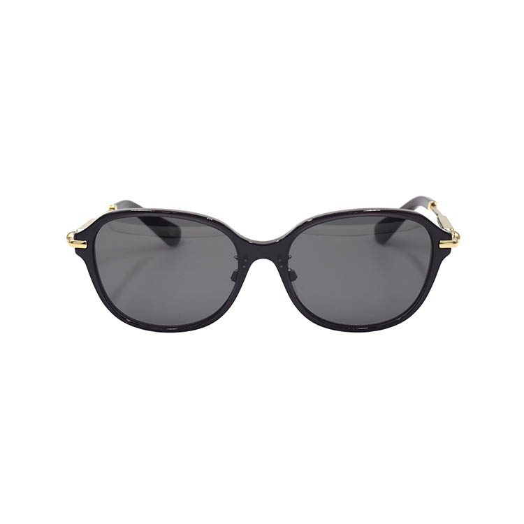 Shop (Women) Burberry Metal Logo Square Sunglasses for Women - Black Gold. B4429-D-4112-87