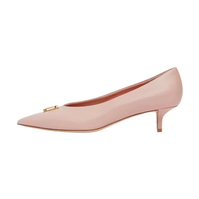(W) Burberry Mid-Heel Pump 'Pink Leather'