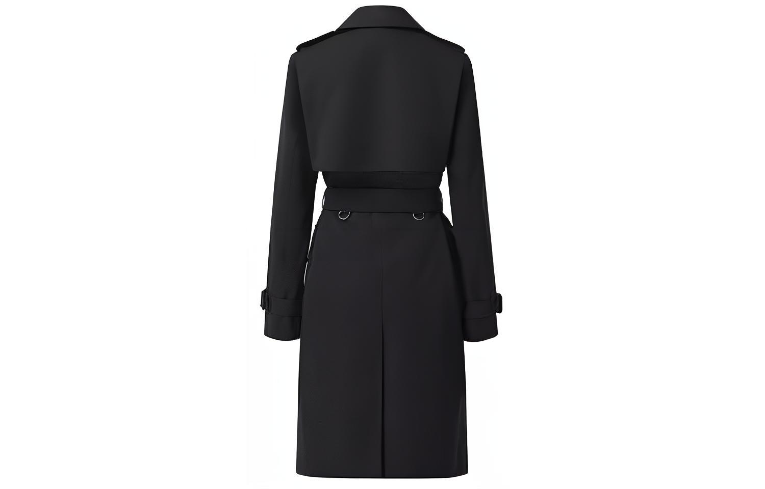 (Women) Burberry Mid-Length Belted Trench Coat Black 80446781 圖 3