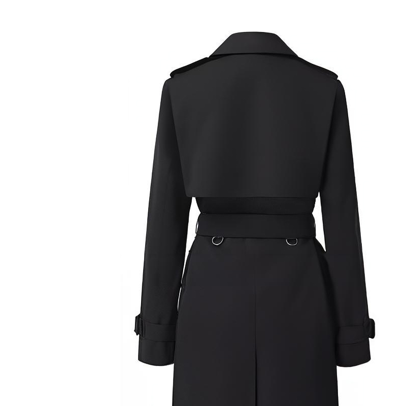 (Women) Burberry Mid-Length Belted Trench Coat Black 80446781 圖 7