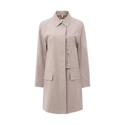 (Women) Burberry Mid-Length Cotton Trench Coat Light Almond 80141941