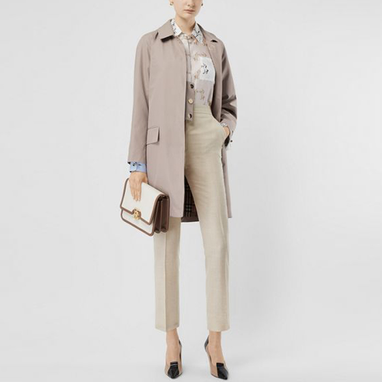 (Women) Burberry Mid-Length Cotton Trench Coat Light Almond 80141941 圖 4