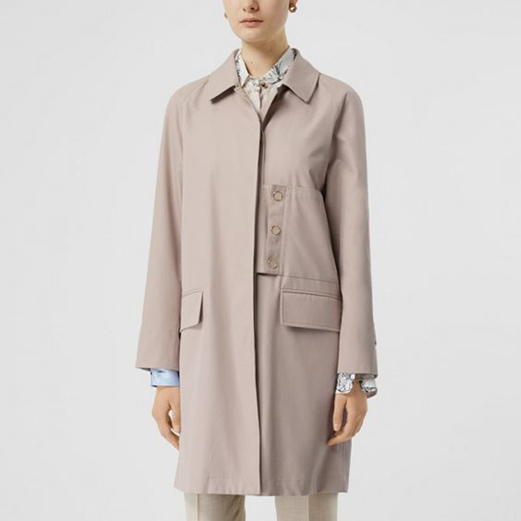 (Women) Burberry Mid-Length Cotton Trench Coat Light Almond 80141941 圖 5