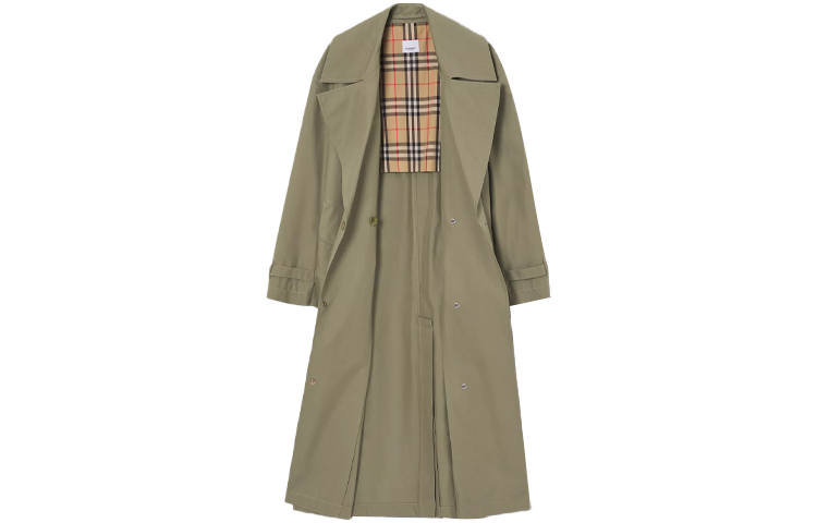 (Women) Burberry Mid-Length Trench Coat with Large Pockets - Dark Fern Green 80431911 圖 3