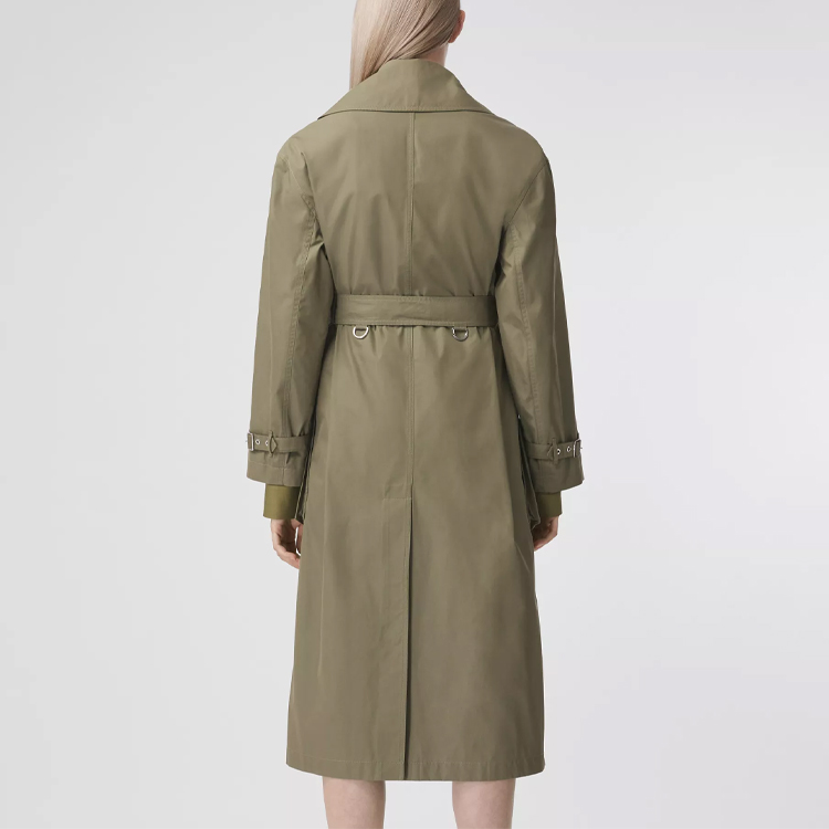 (Women) Burberry Mid-Length Trench Coat with Large Pockets - Dark Fern Green 80431911 圖 5