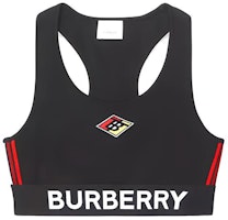 (Women) Burberry Monogram Bandeau Sports Bra for Women - Black 80246591 (Women) Burberry Monogram Bandeau Sports Bra for Women - Black 80246591