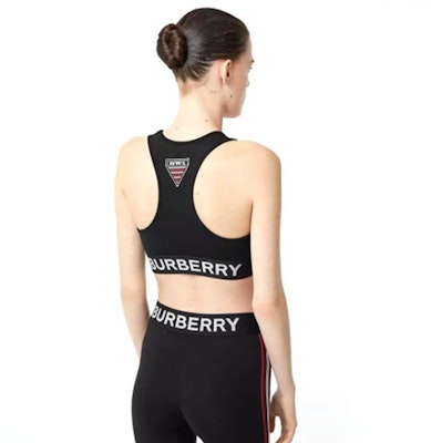 (Women) Burberry Monogram Bandeau Sports Bra for Women - Black 80246591 Shop (Women) Burberry Monogram Bandeau Sports Bra for Women - Black 80246591