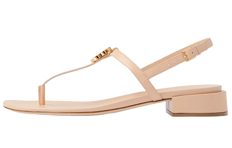 (W) Burberry Monogram Buckle Slide 'Light Nude'