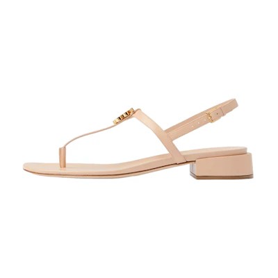 (W) Burberry Monogram Buckle Slide 'Light Nude'