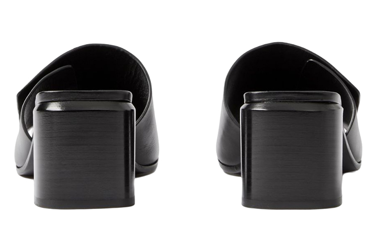 (W) Burberry Monogram Calfskin Sandal 'Black Logo Block Heel' 圖 4