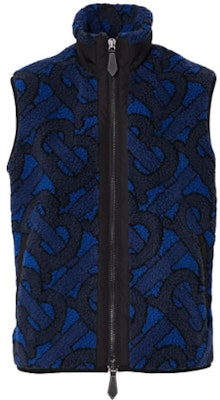 (W) 버버리 모노그램 자카드 플리스 조끼 네이비 블루 80392271 Buy (W) 버버리 모노그램 자카드 플리스 조끼 네이비 블루 80392271