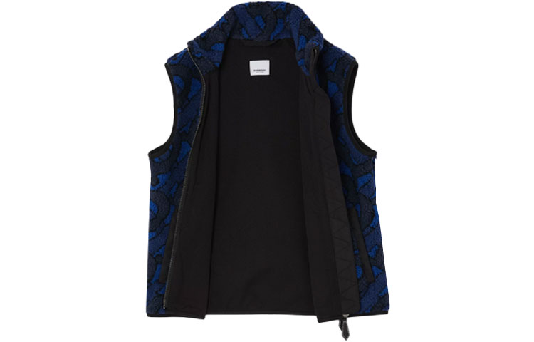 Lookbook (W) 버버리 모노그램 자카드 플리스 조끼 네이비 블루 80392271