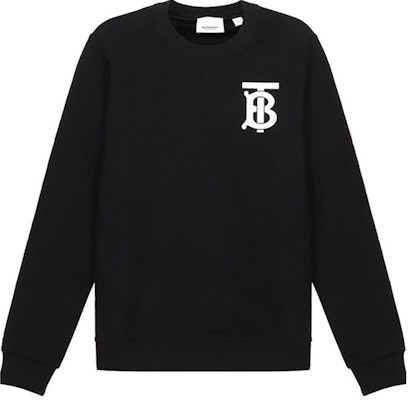 (W) Burberry Monogram Logo Crewneck Pullover Sweater Hitam 80243461 Buy (W) Burberry Monogram Logo Crewneck Pullover Sweater Hitam 80243461
