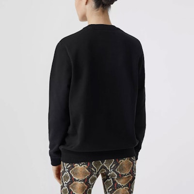 (W) Burberry Monogram Logo Crewneck Pullover Sweater Hitam 80243461 Purchase (W) Burberry Monogram Logo Crewneck Pullover Sweater Hitam 80243461