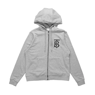 (Women) Burberry Monogram Logo Hoodie Grey 8017449
