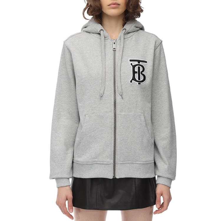 Shop (W) Burberry 經典字母標誌連帽衫 灰色 8017449