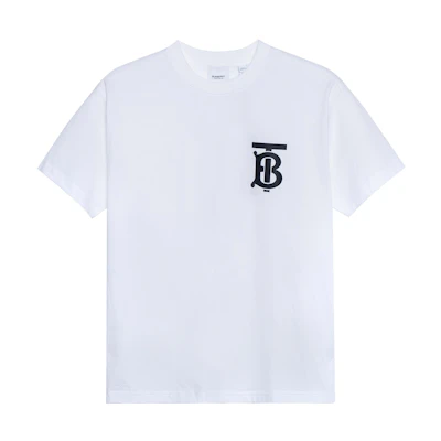 (Women) Burberry Monogram Motif Oversized Logo T-shirt White Short Sleeve 80174731