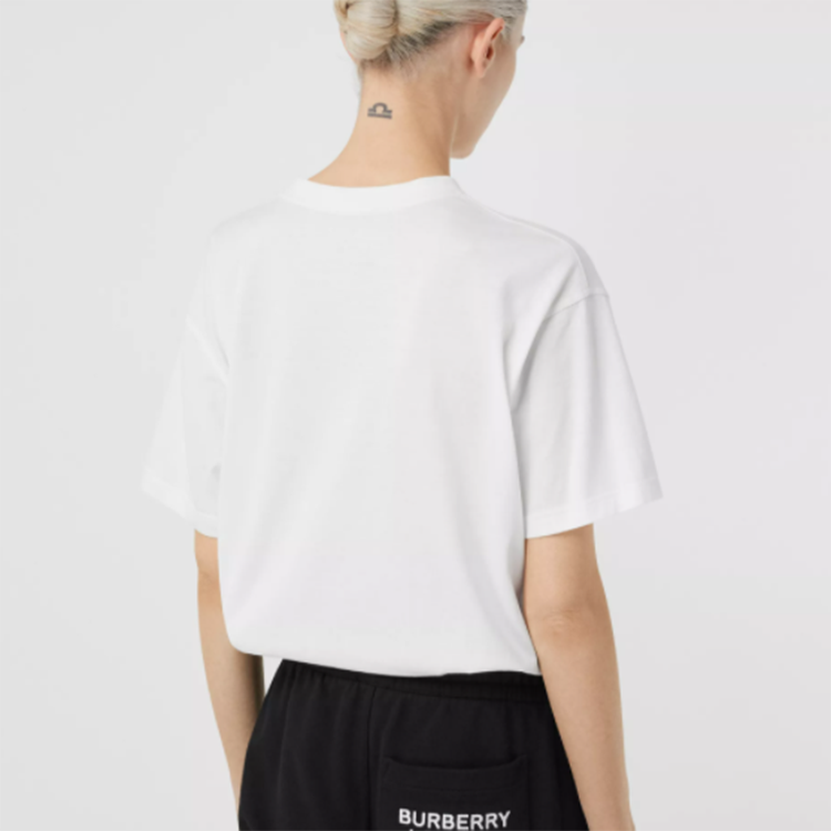 Purchase (W) Burberry 經典字母標誌白色短袖寬鬆版T恤 80174731