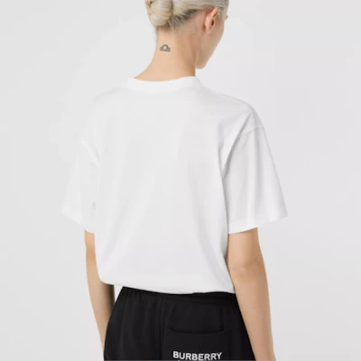 (W) Burberry 經典字母標誌白色短袖寬鬆版T恤 80174731 Purchase (W) Burberry 經典字母標誌白色短袖寬鬆版T恤 80174731