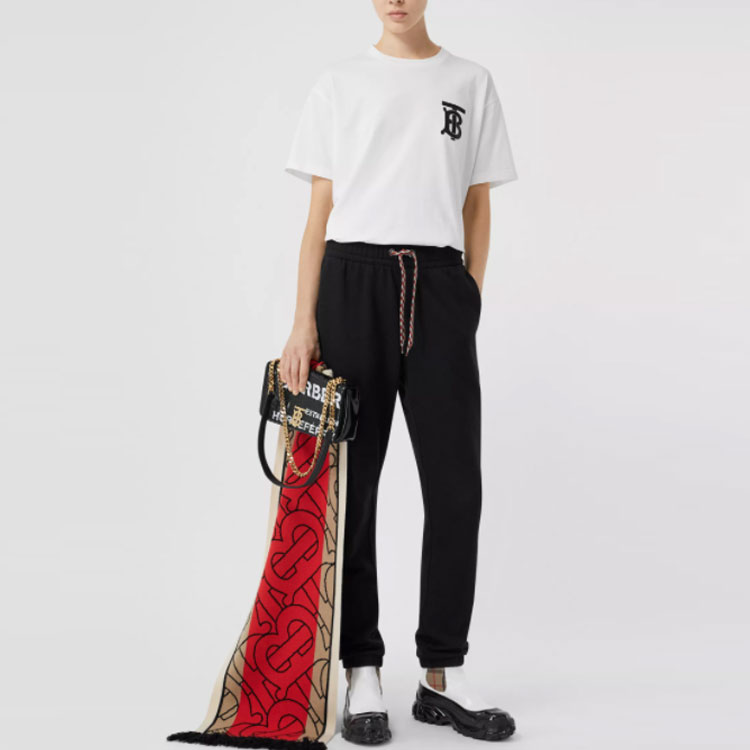 Details for (W) Burberry 經典字母標誌白色短袖寬鬆版T恤 80174731