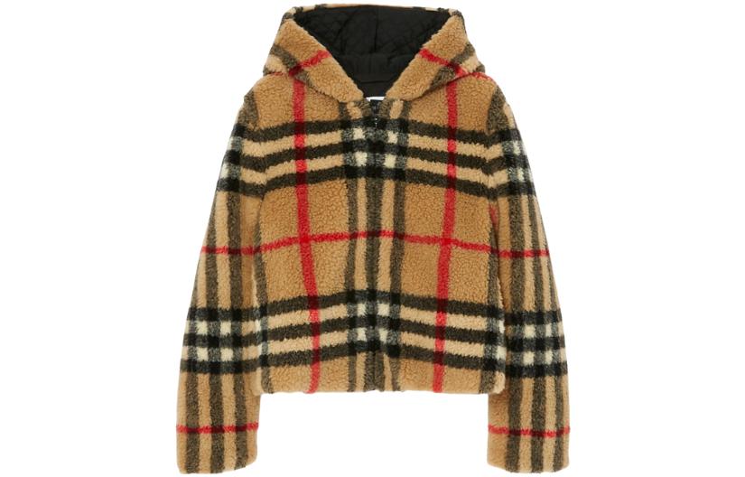 (Women) Burberry Monogram Print Hooded Zip-Up Jacket Beige . 80727521 圖 2