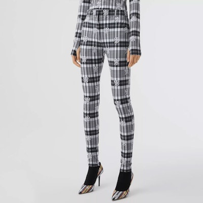(W) Pantalones Ajustados Burberry Monogram Gris Claro 80379261 Shop (W) Pantalones Ajustados Burberry Monogram Gris Claro 80379261