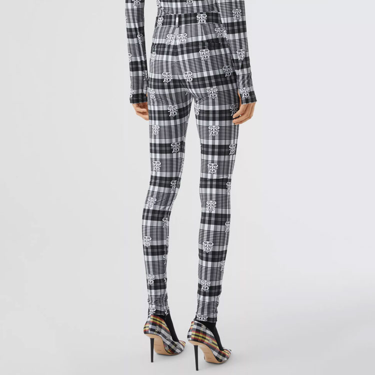 Purchase (W) Pantalones Ajustados Burberry Monogram Gris Claro 80379261