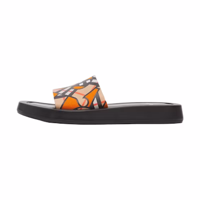 (W) Burberry Monogram Slipper 'Bright Orange Canvas'