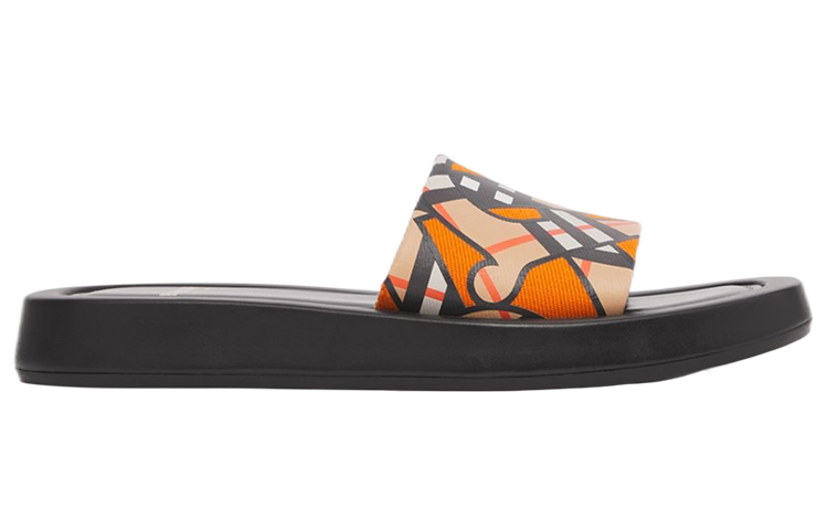 (W) Burberry Monogram Slipper 'Bright Orange Canvas' 圖 2