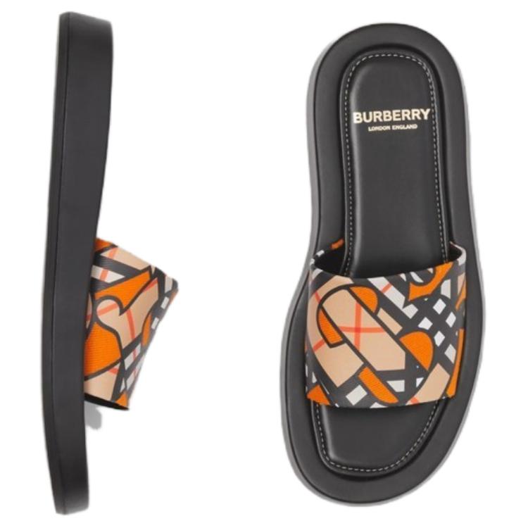(W) Burberry Monogram Slipper 'Bright Orange Canvas' 圖 3