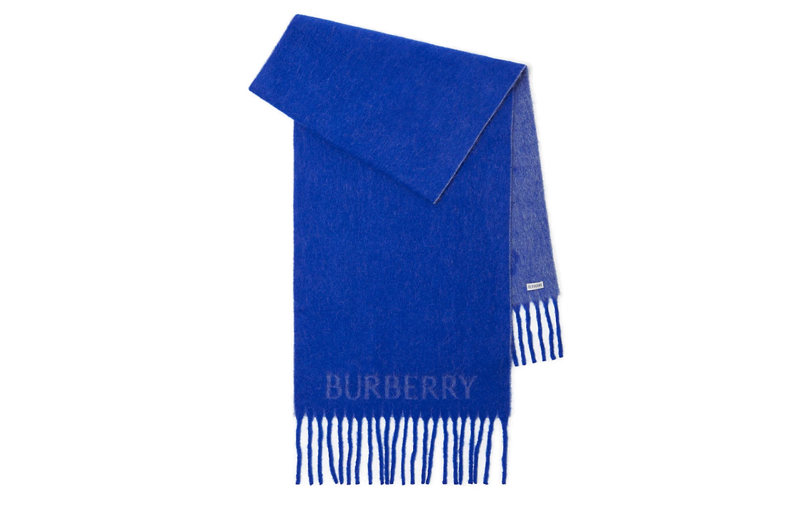 (Women) Burberry Monogram Velvet Scarf Women’s Blue 80741601