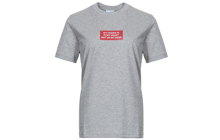 (Women) Burberry Montage Letter Print Gray Tee Regular Fit 80172851 圖 2