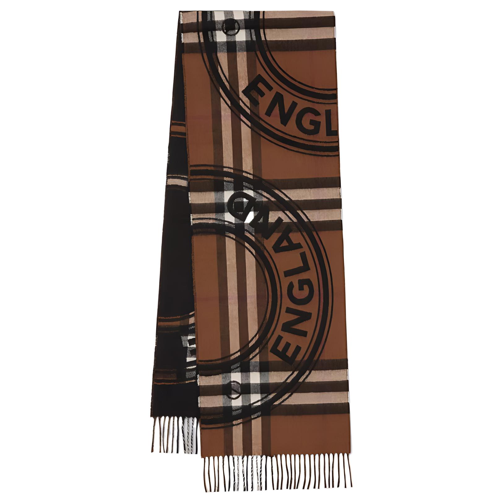 (Women) Burberry Montage Print Cashmere Scarf  Brown 80611461 圖 2