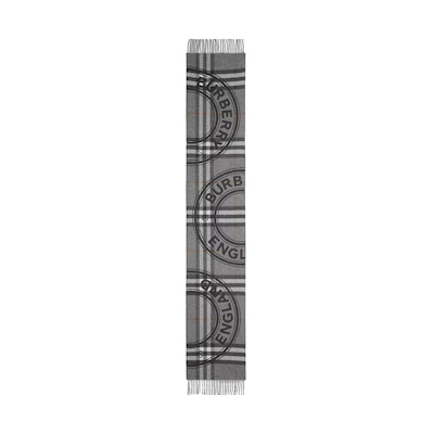 (Women) Burberry Montage Print Cashmere Scarf Grey 80611481