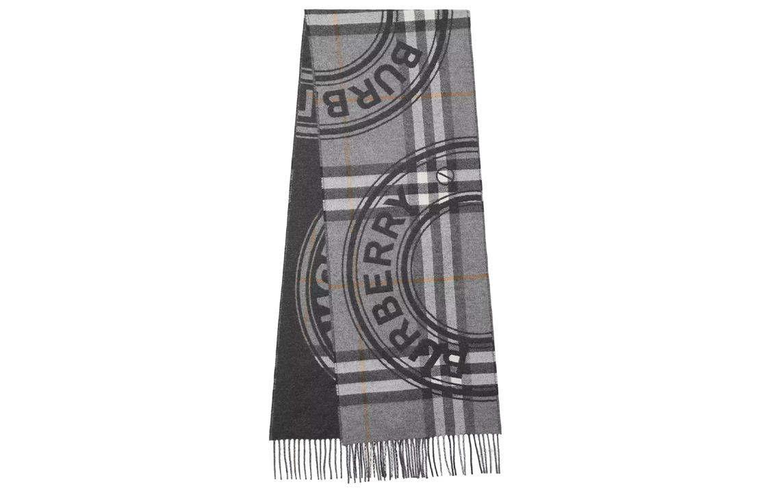 (Women) Burberry Montage Print Cashmere Scarf Grey 80611481 圖 3