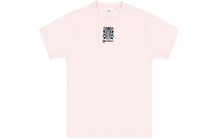 (Women) Burberry Montage Print Pink Crewneck T-Shirt . 80323941