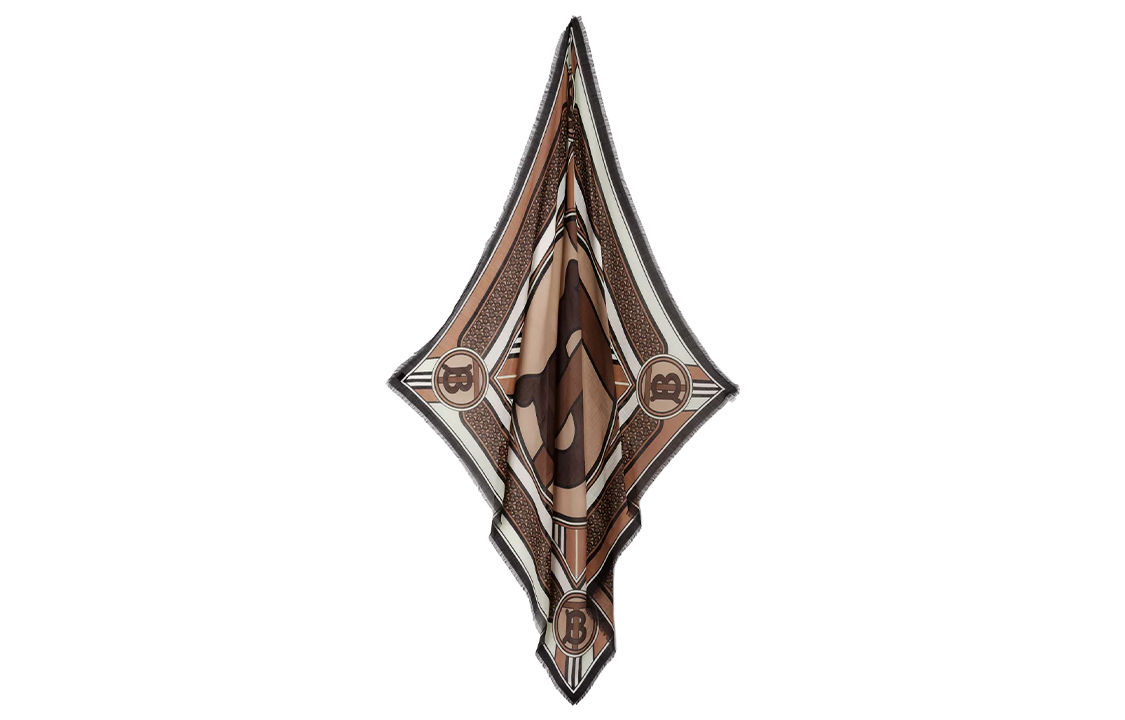 (Women) Burberry Montage Print Silk Wool Blend Large Scarf  Silk Scarf. 80587491 圖 4