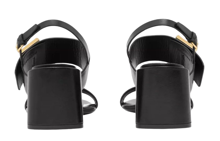 (W) Burberry Motif Leather Sandal 'Black' 圖 3