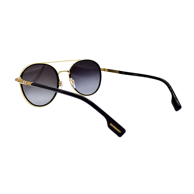 (Women) BURBERRY Navigator Striped Holiday Edition Sunglasses 3131 Women Black Gold B3131 1109/8G-55 圖 4
