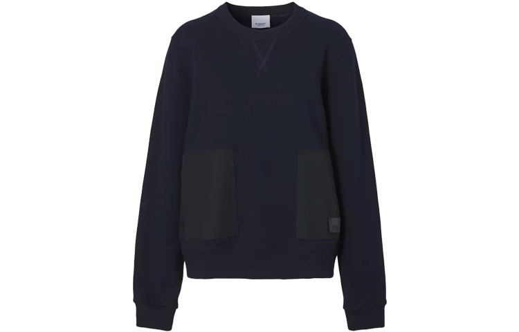 (Women) Burberry Navy Black Pullover Crewneck Sweatshirt. 80433911