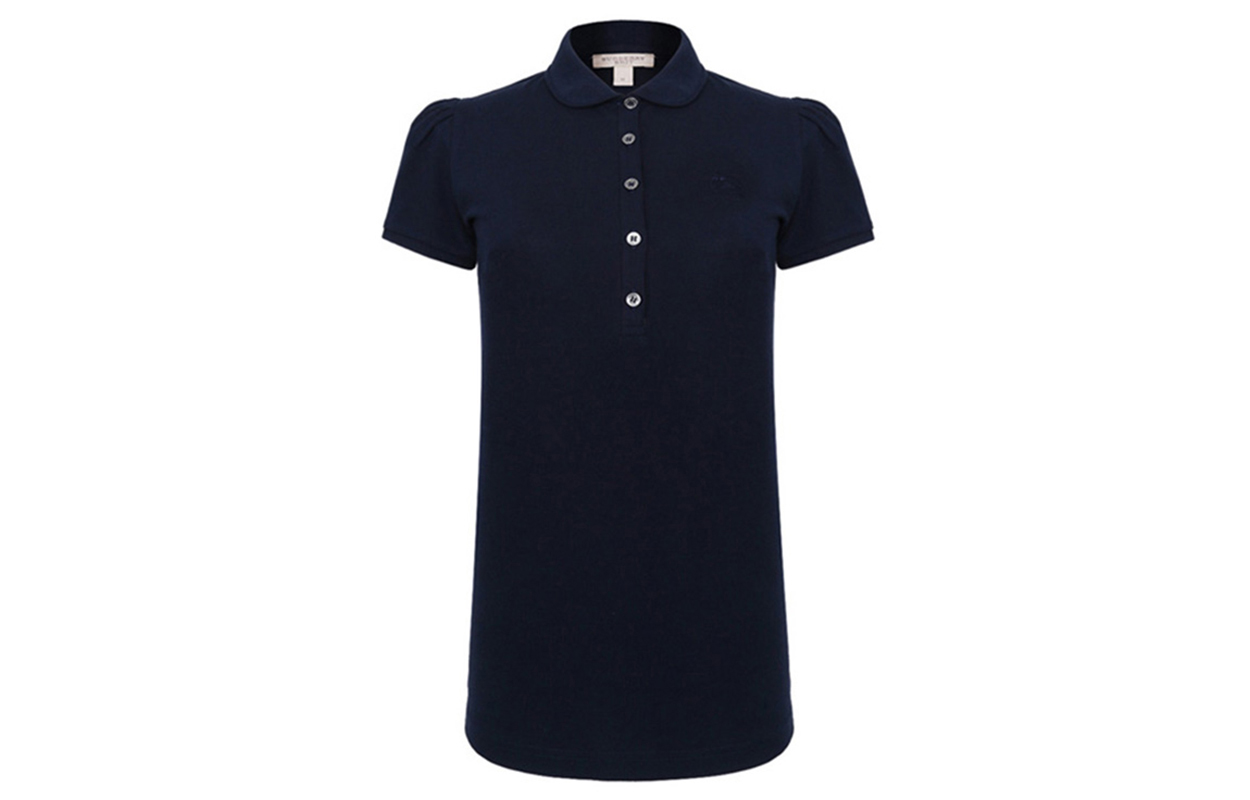(Women) Burberry Navy Blue Cotton Short Sleeve Polo Shirt. 38471291 圖 2
