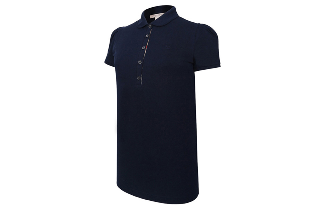 (Women) Burberry Navy Blue Cotton Short Sleeve Polo Shirt. 38471291 圖 4